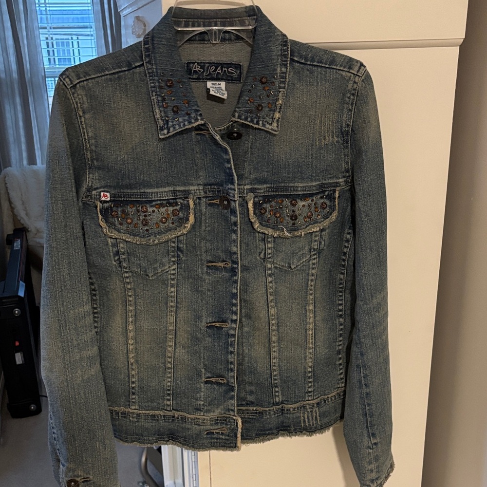 Blue Jean Jacket with Studded Accents